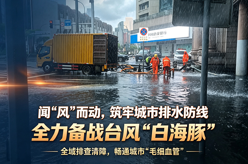 闻“风”而动，筑牢城市排水防线——全力备战台风“白海豚”